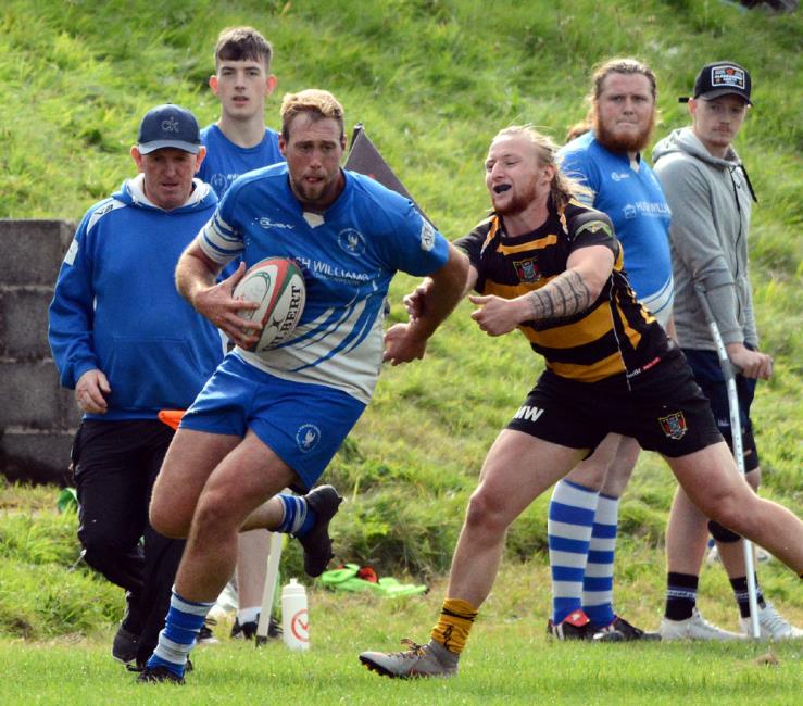 Josh Thomas - two tries for Haverfordwest centre